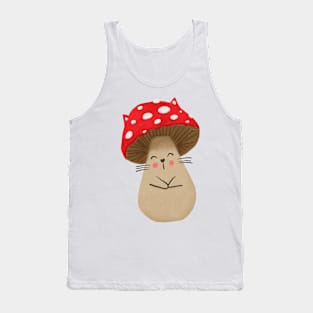 Happy Mushroom Cat Tank Top